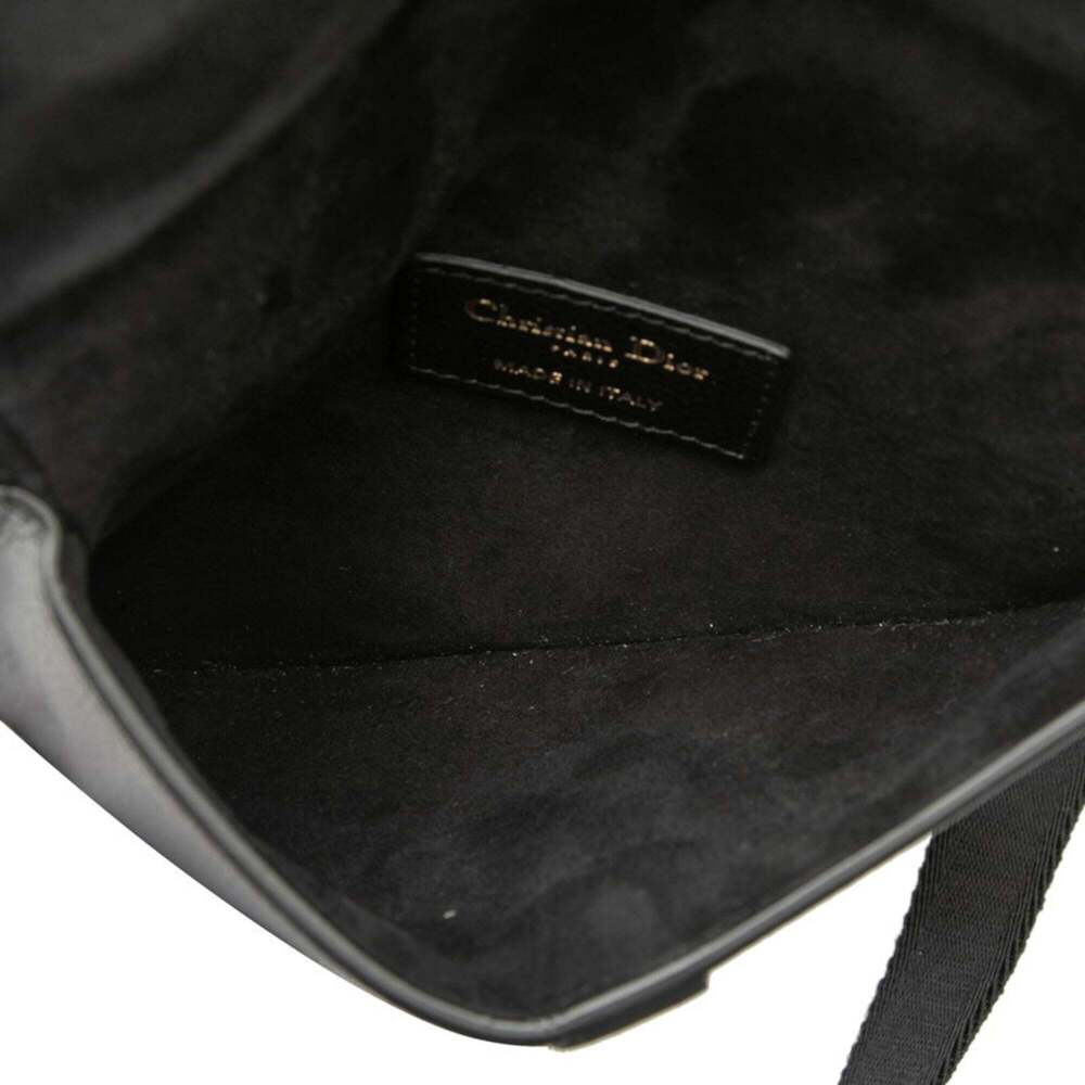 CHRISTIAN DIOR Black Leather Shoulder Bag - Picture 4 of 6